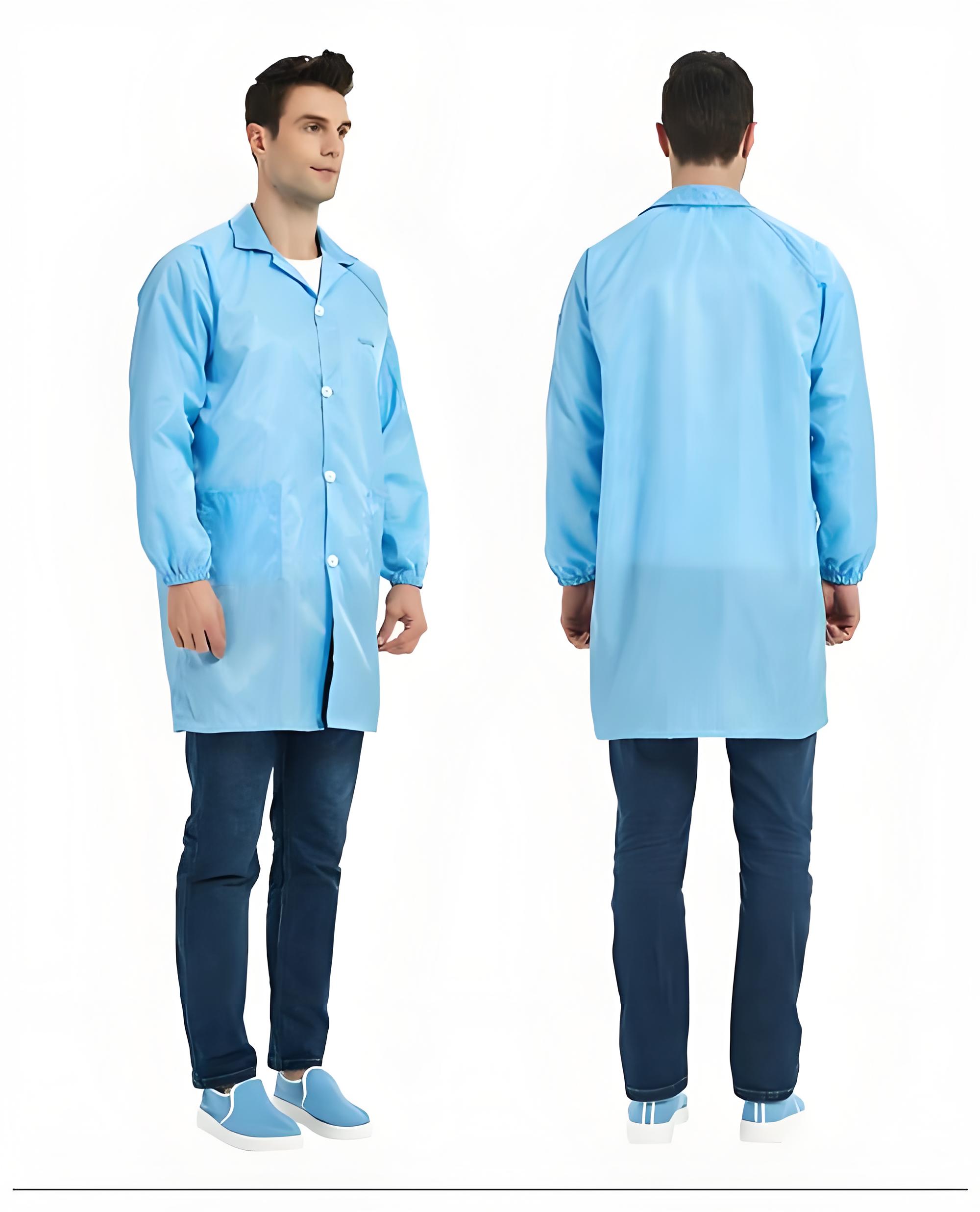 防静电翻领长袖大褂